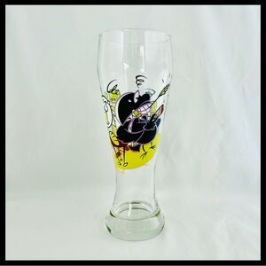 Vintage Ritzenhoff Pilsner Beer Glass 1996 Auge Cartoon Collector Bar Cart